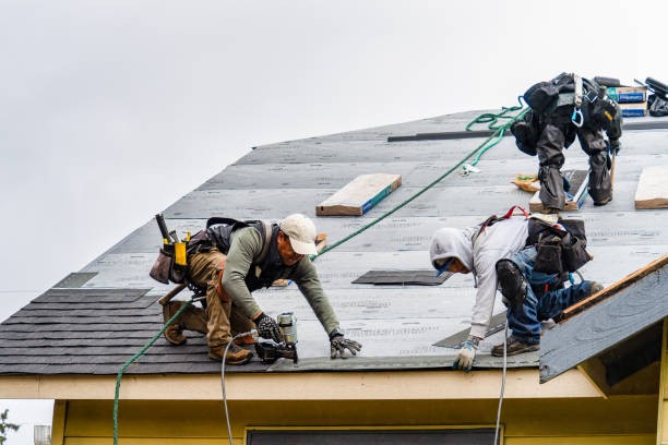 Professional Gutter Installation technician working in Cohasset, MN